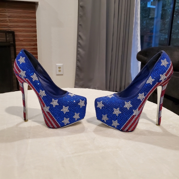 Absolutely Stunning 4th of July Stilettos Size 7.5 - Picture 4 of 9